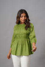 Smart cotton top in green