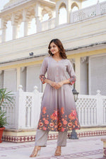 Pretty cotton digital printed kurta pant