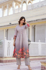Pretty cotton digital printed kurta pant