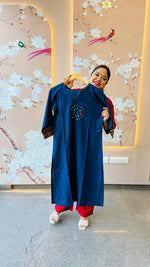 Real mirror kurta pant in blue