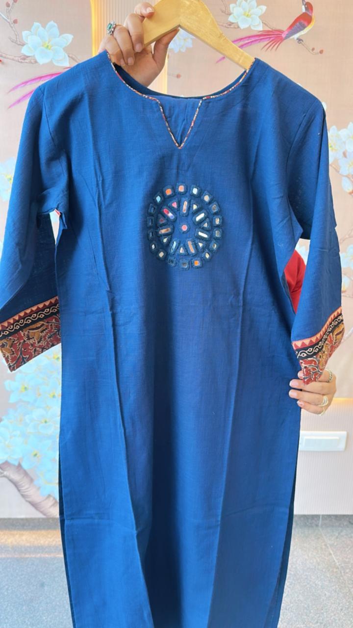 Real mirror kurta pant in blue