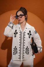 Baggy fit embroidered shirt