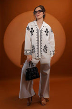 Baggy fit embroidered shirt