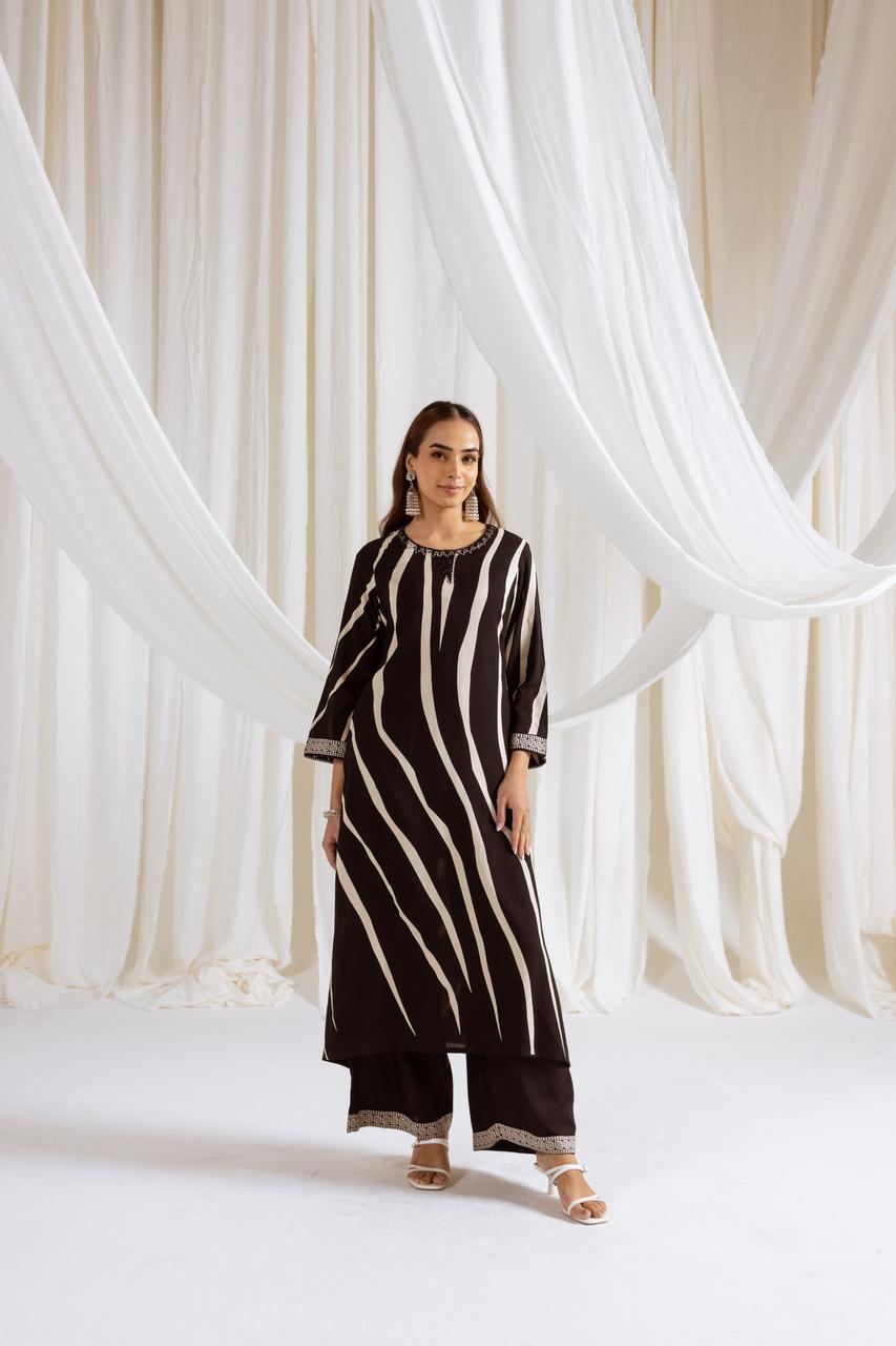 Heavy rayon digital printed kurta pant with pockets