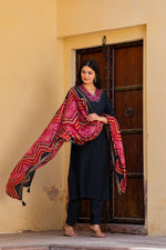 V neck muslin suit set