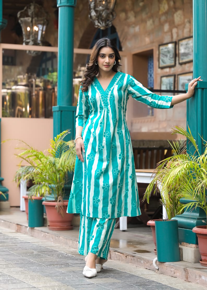 Super wow cotton digital print kurta pant