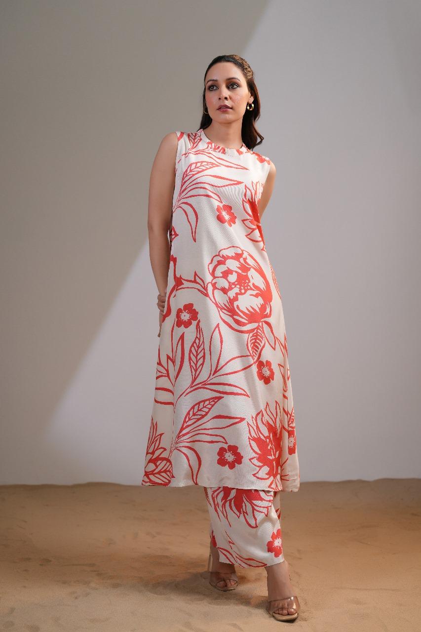 Russian crepe sleeveless co ord set (extra sleeves available)