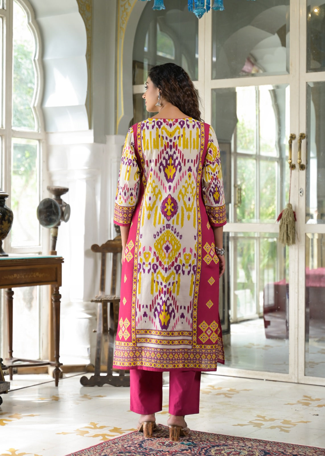 Super smart digital print cotton suit set