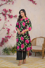 Smart cotton digital printed kurta pant