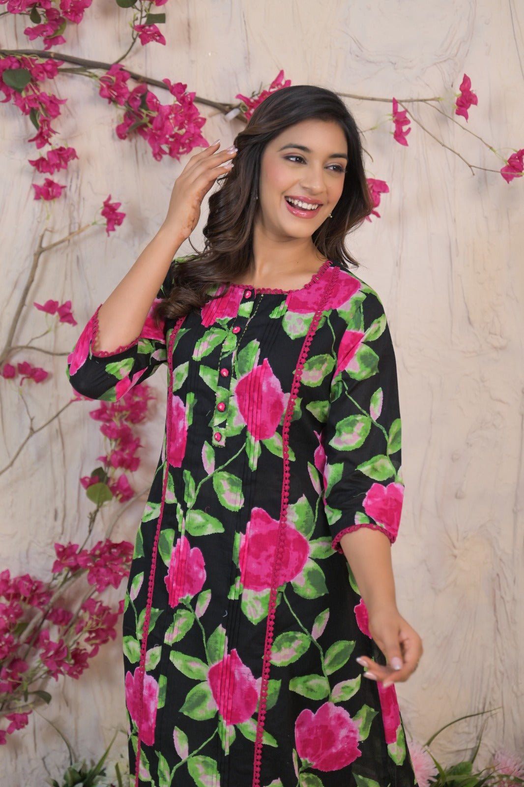 Smart cotton digital printed kurta pant