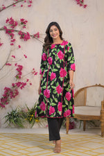 Smart cotton digital printed kurta pant