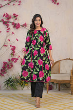 Smart cotton digital printed kurta pant