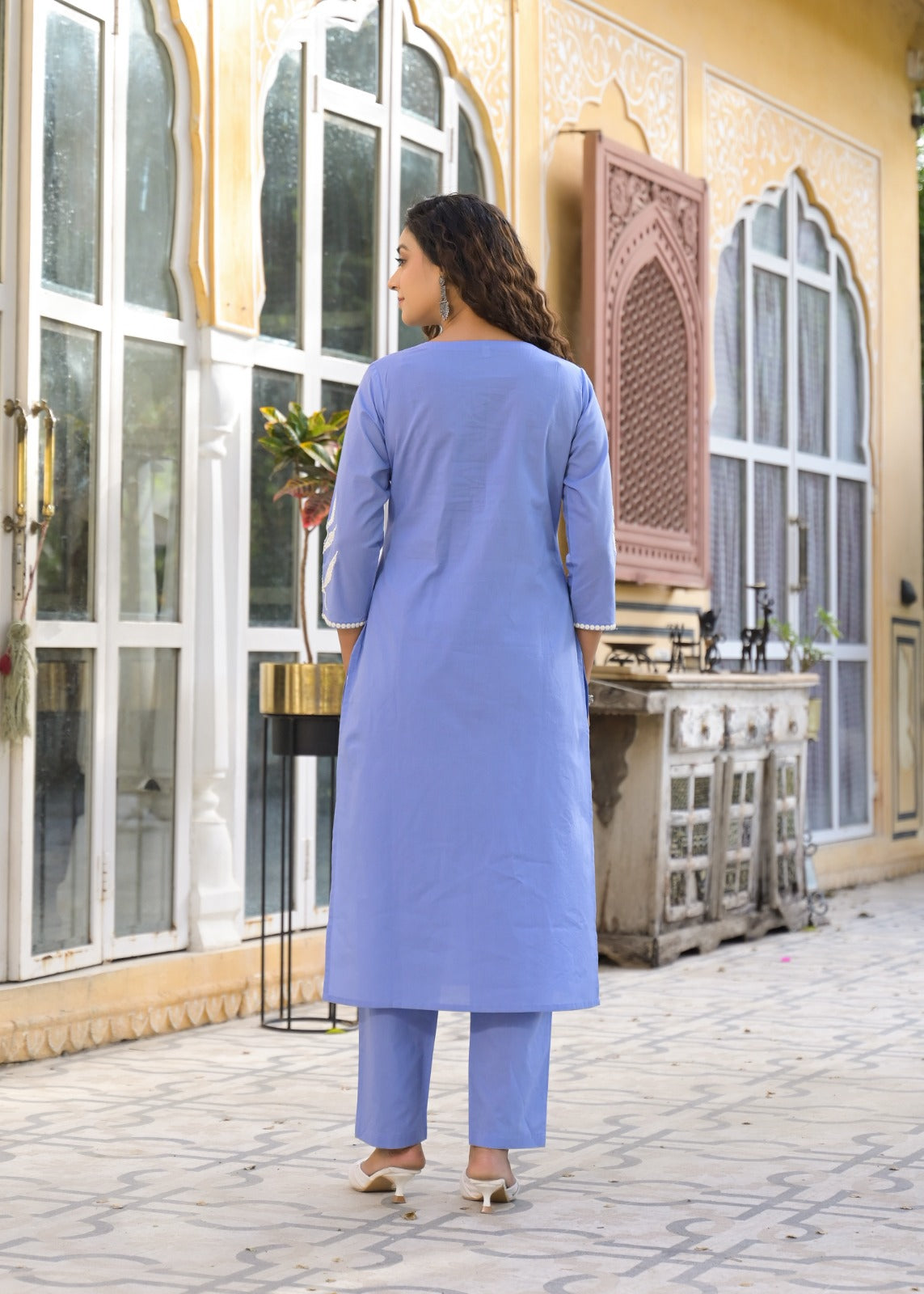 Super premium cotton embroidered suit set