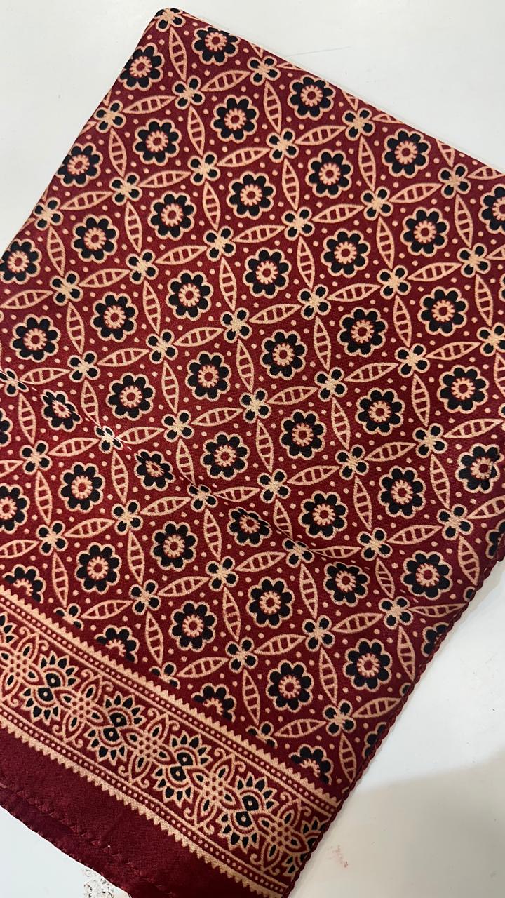 Gaji kalamkari stall dupatta in red