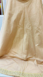 Chanderi silk lining skirt in biscuit colour