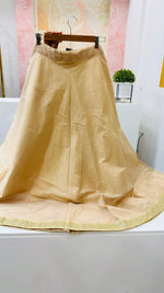 Chanderi silk lining skirt in biscuit colour