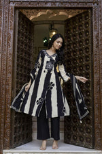 Pure cotton stylish neck and with tie up style gorgeous cotton suit