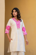 Wow wow flex cotton designer kurta pant in hot pink