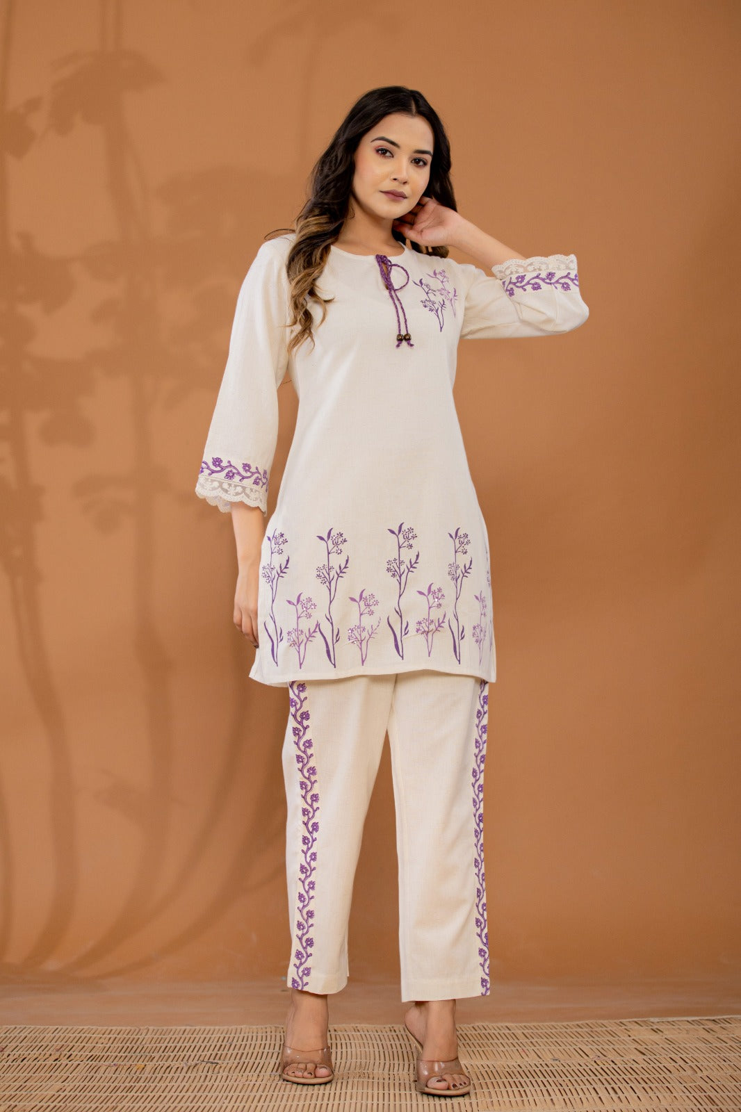 Pretty cotton digital printed co ord