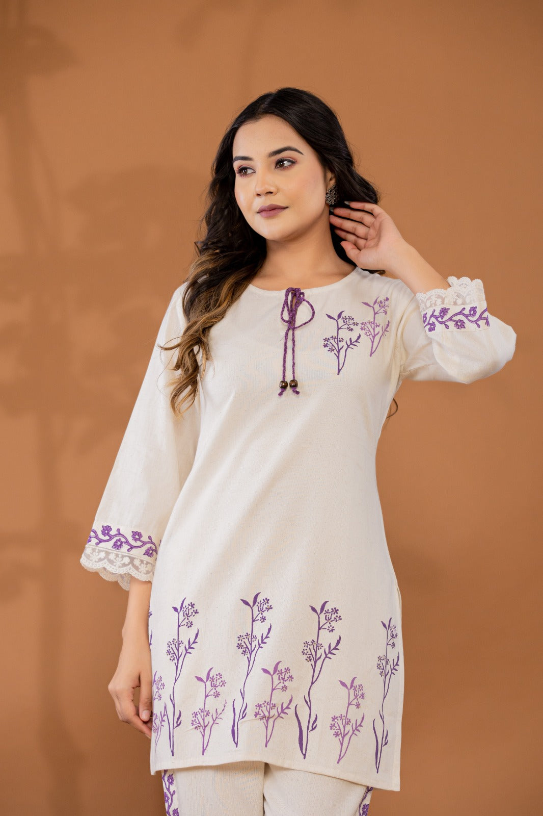 Pretty cotton digital printed co ord