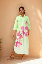 Smart shirt digital printed floral one piece