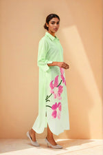 Smart shirt digital printed floral one piece