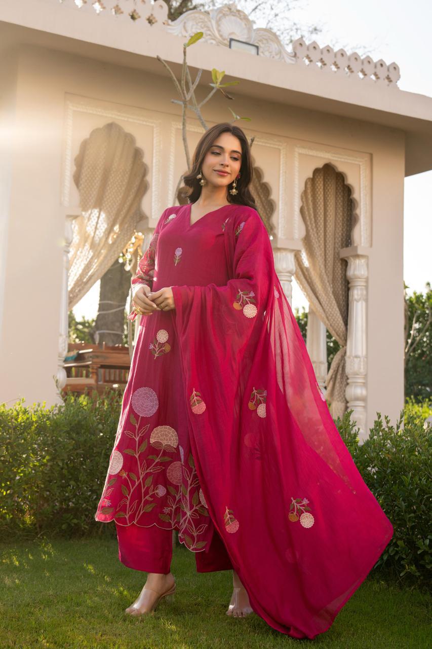 Super pretty embroidered Mul Chanderi