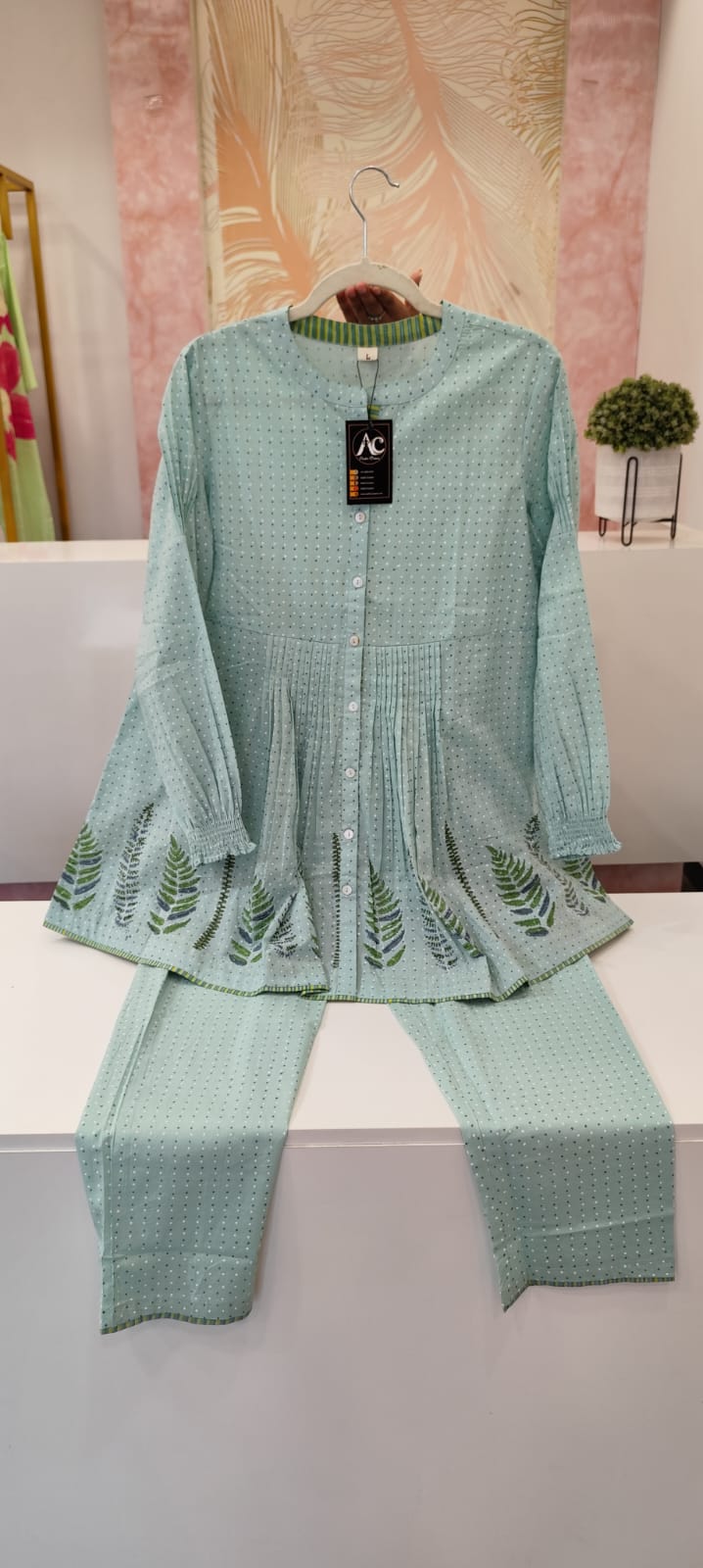Must have cotton co ord set in green