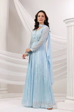 Stunning embellished chinon gown