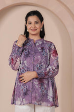 Pretty pretty shiffon short top in purple