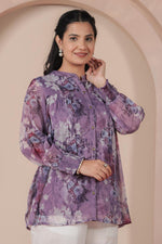 Pretty pretty shiffon short top in purple