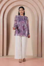 Pretty pretty shiffon short top in purple