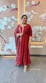 Premium silk celebrity inspired outfit Anarkali suit set