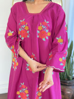 Stylish fully embroidered kurta pant