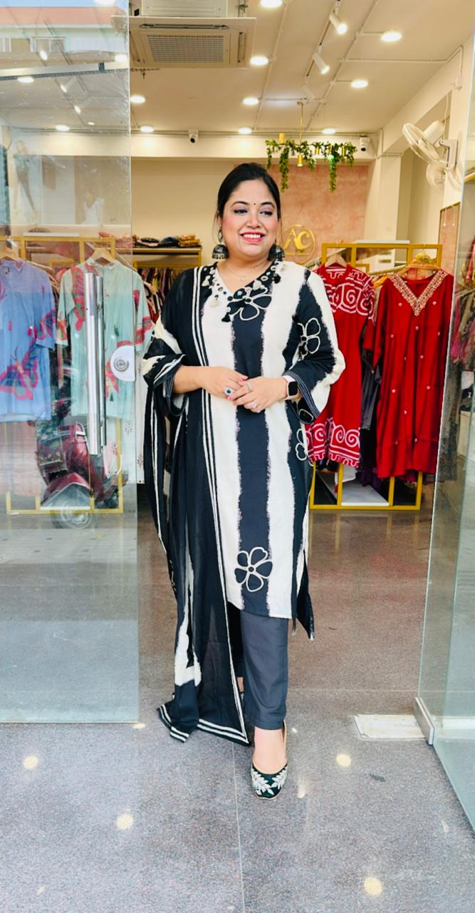 Mirror work pure cotton full suit set