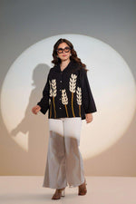 Loose fit digital printed shirt in black