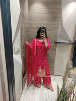 Viscose silk kurta and pant fully Zari embroidered paired with an orgenza dupatta