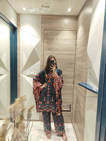 Pure crepe party wear co ord set