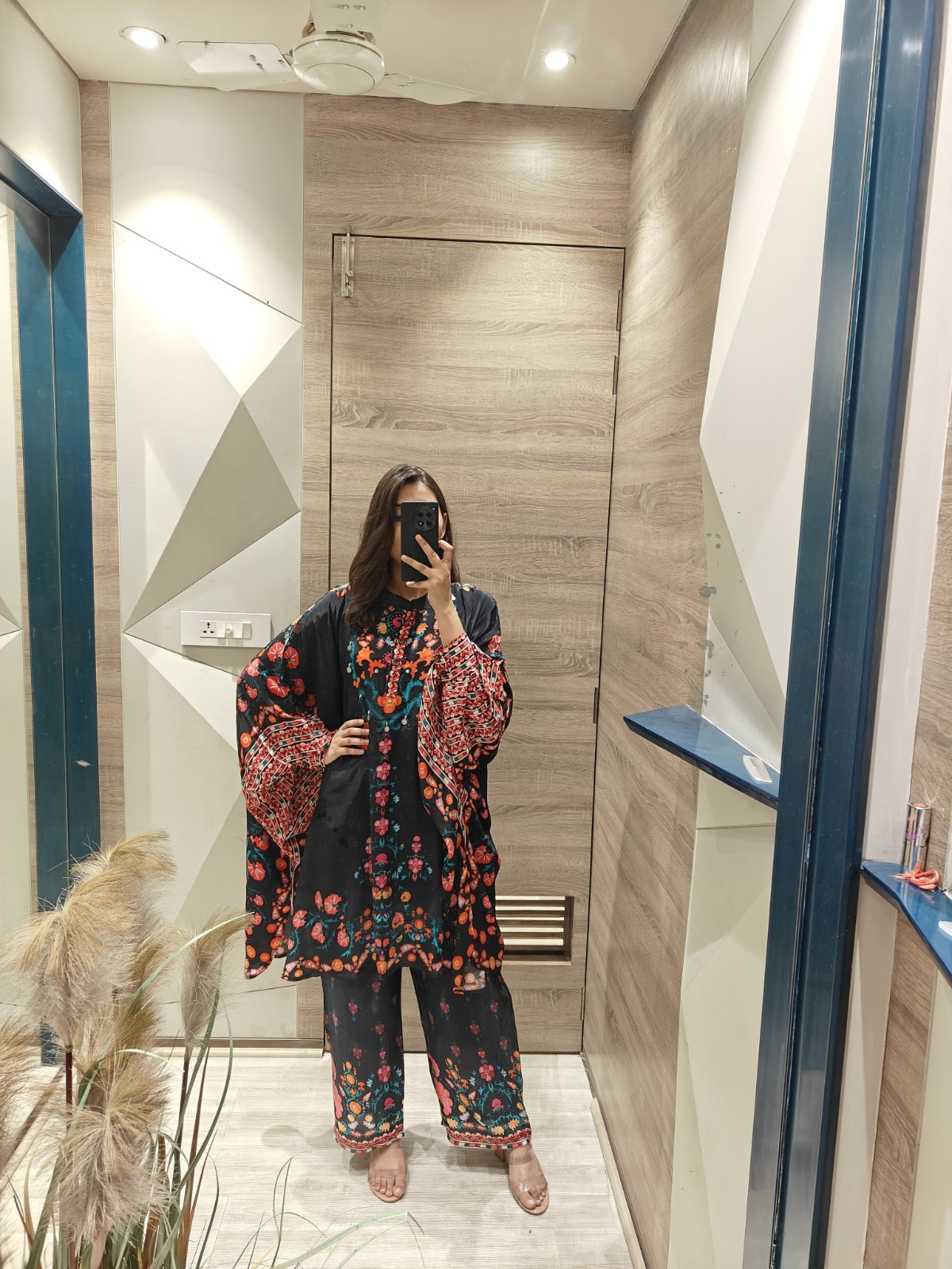 Pure crepe party wear co ord set