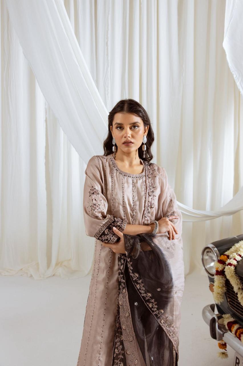 Beautiful silk sharara set