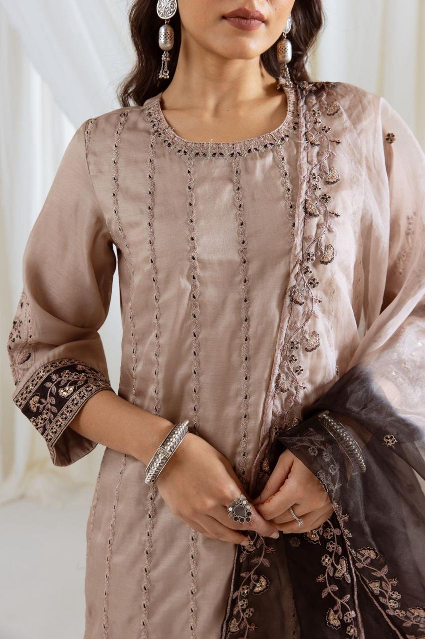 Beautiful silk sharara set