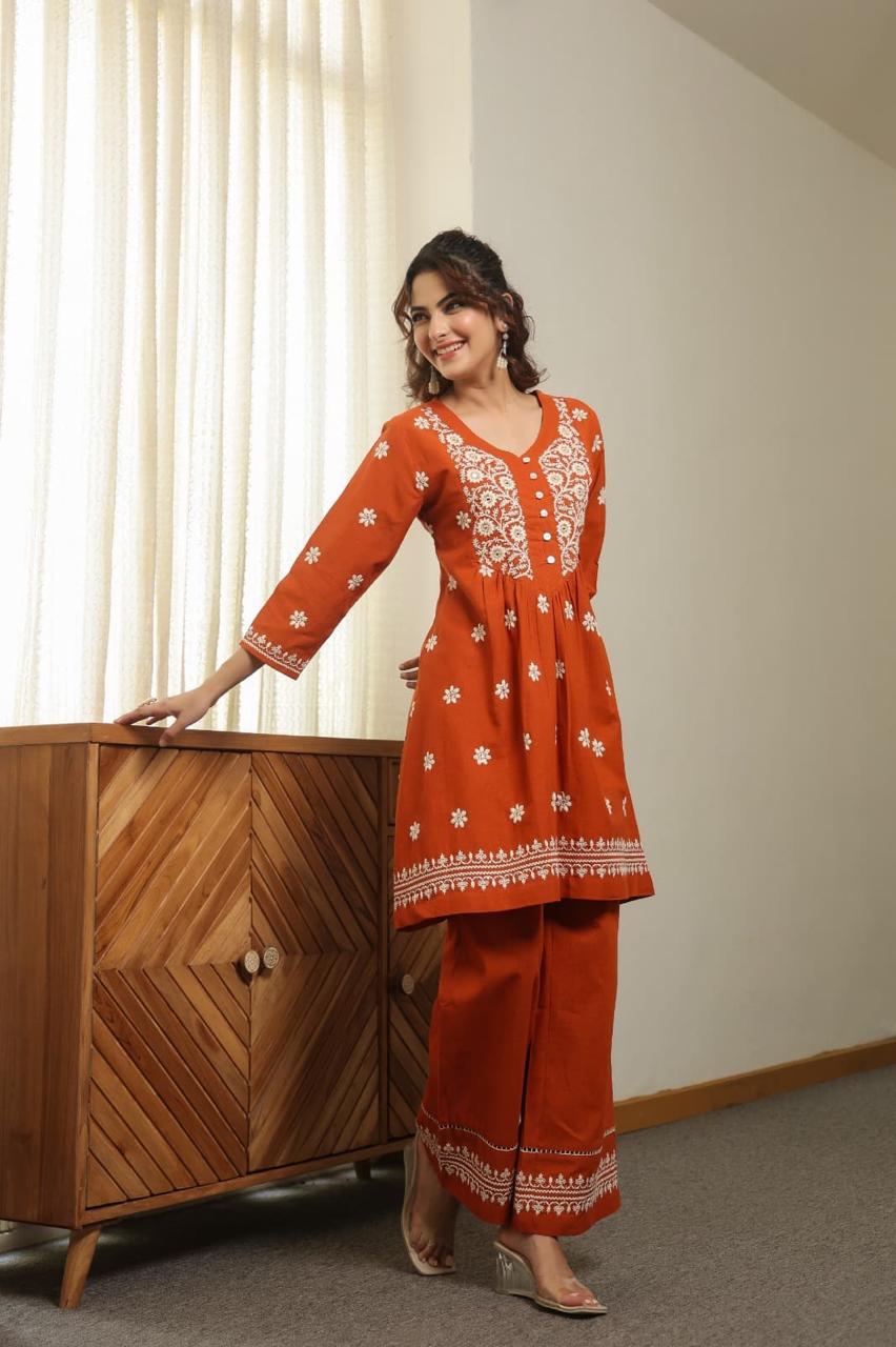 Super pretty amazing co ord set in rust