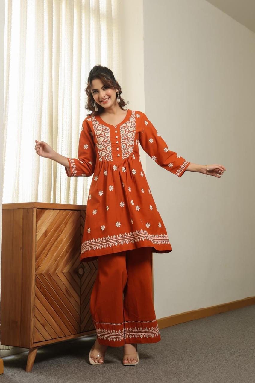 Super pretty amazing co ord set in rust