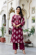 Beautiful Ikkat printed cotton suit set