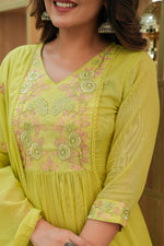 Pure Mul cotton lining embroidered suit set