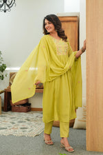 Pure Mul cotton lining embroidered suit set