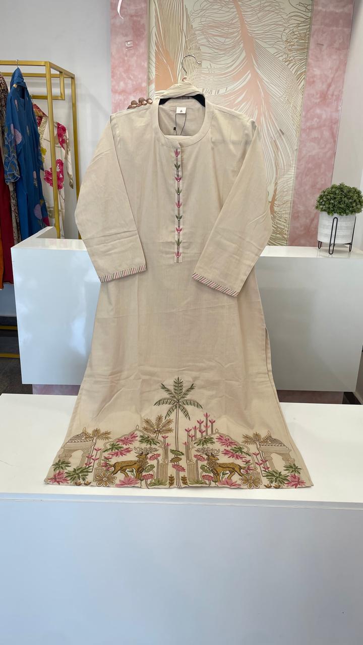 Fully embroidered silly cotton suit set