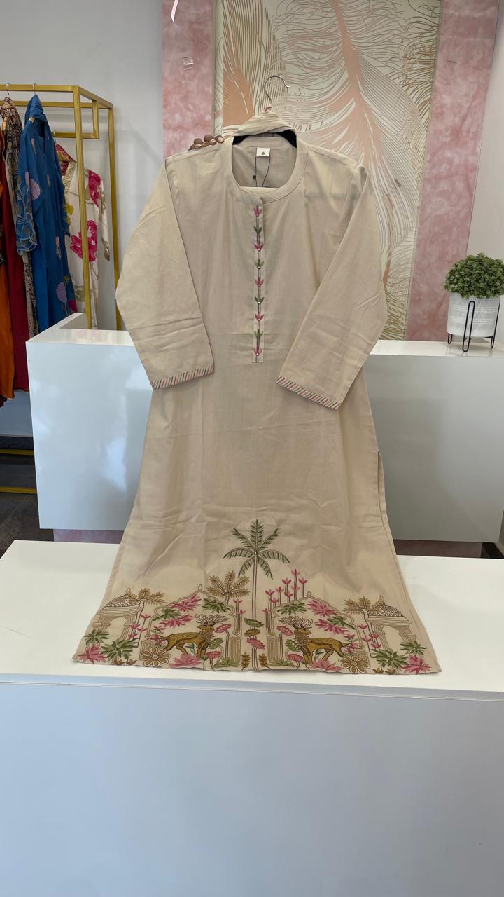 Fully embroidered silly cotton suit set