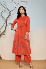 Stylish cotton embroidery co ord