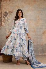 Beautiful Anarkali cotton suit set